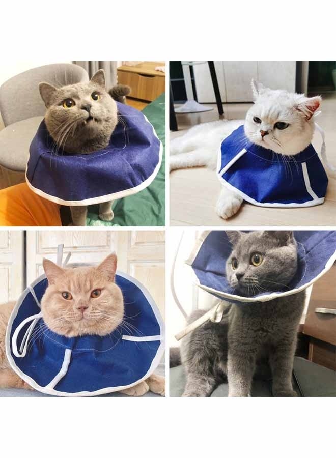2pcs Non-Woven Fabric Cat Collar Elizabeth Collar for Cats Bells Pet Surgery Recovery - Image 3